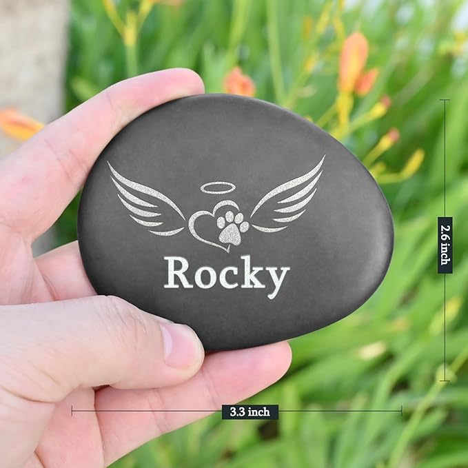 Personalized Pet Memorial Stones for Dogs - Pet Memorial Gifts for Dogs - Sympathy Gifts for Loss of Pet Dog - Dog Passed Away Gift - Cat Memorial Gifts for Loss of Cat - Pet Bereavement Gifts