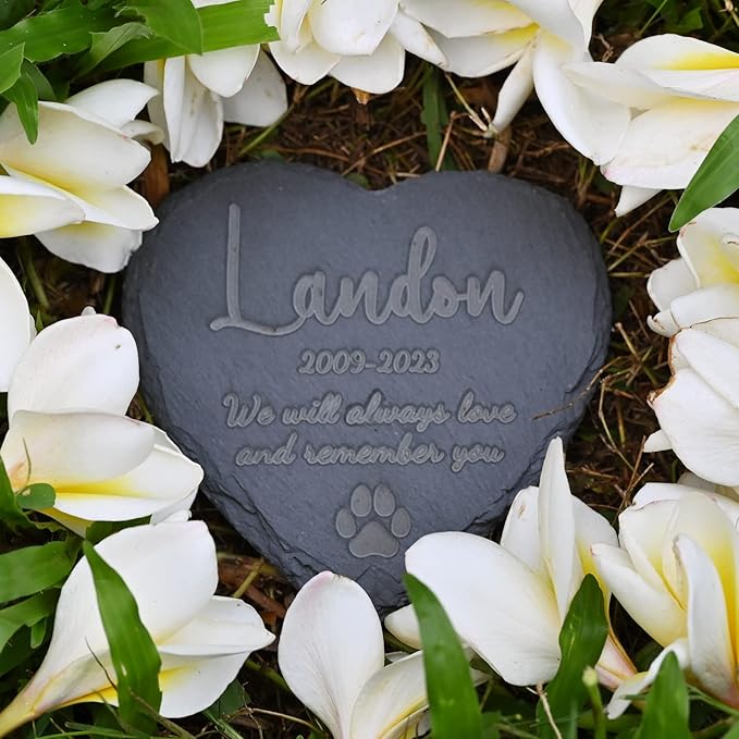 Personalized Pet Loss Stones - Memorial Gifts for Dogs & Cats - In Memory of Beloved Pets