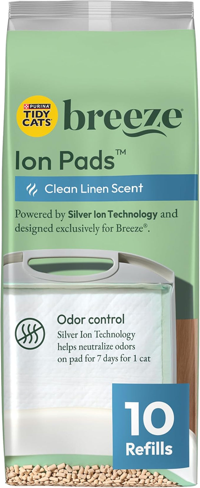 Purina Tidy Cats Breeze Litter System Cat Pad Refills 10ct. Pack Tidy Cats Cat Litter Pads - 10 ct. Pouch