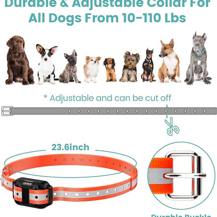 F-color Dog Training Collar with Remote 2600ft Shock Collar for Small Medium Large Dogs Breed Waterproof Dog Shock Collar for 3 Dogs with Anti-Lost Light Beep Vibration Shock