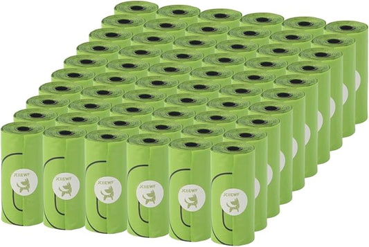900 Count 13” x 9” Dog Poop Bags Rolls | Leakproof, Extra Thick & Tear-Resistant Waste Bags for Doggie, Cats & Pets | Unscented, Sturdy & Durable Pet Cleanup Bags for On-The-Go Use