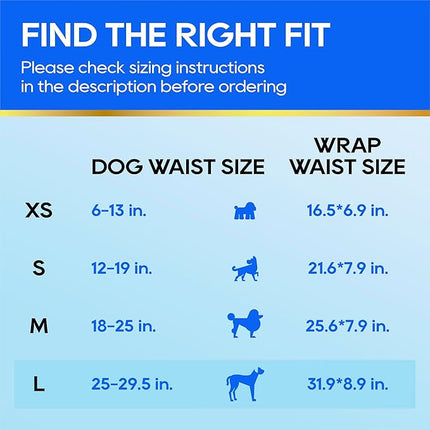 HONEY CARE All-Absorb A24 Male Dog Wrap, 50 Count, Large