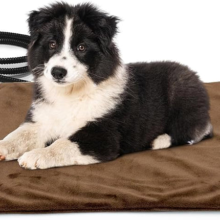 NAMOTEK Pet Heating Pad, Waterproof Heated Mat with Chew Resistant Cord Safe Electric Auto Constant Temperature Heating Pad for Dogs and Cats Indoor Warming Pad 19.7" x15.7"