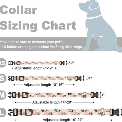 Rnivvi Dog Collar for Medium Dogs, Cute Heavy Duty Adjustable Puppy Collar with Quick Release Buckle for Boy Girl & Female, Pet Accessories for Walking Running, M Length 1" Width, Modern Abstract Art