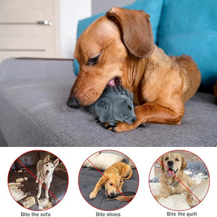 Dog Chew Toys for Aggressive Chewers,Larg Dog Bones Toys,Dog Toys for Indestructible Squeaky Chewers,Clean Teeth Non Toxic Environmentally Friendly,100% Natural Rubber&Milk Flavor