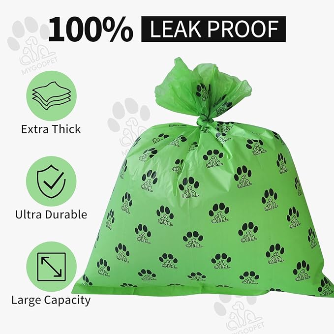 Dog Poop Bags Rolls with Dispenser 150 Count Biodegradable Poop Bags for Dog and Cat Ocean Soap Scented Waste Bag Leak Proof Doggie Poop Bag Doggy Trash Bag Green