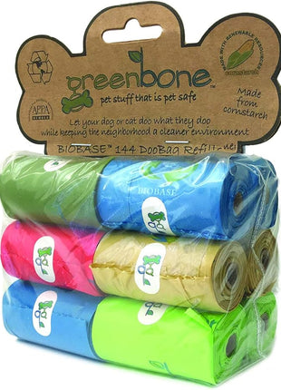 BioBase Pet Poop Bags - 12 Rolls, 144 Bags - 13 Inch x 9 Inch