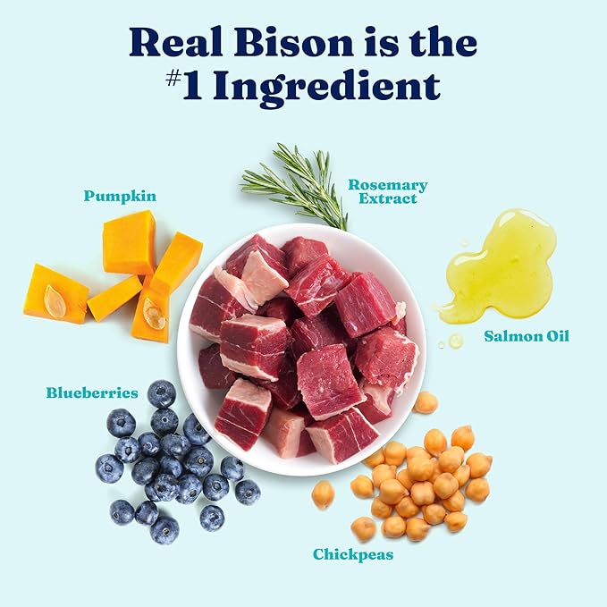 Solid Gold Toy & Small Breed Dog Food Dry Small Bites – Real Bison & Healthy Whole Grain Dogfood – Potato Free, High Fiber Healthy Dog Kibble w/Probiotics for Gut Health – NutrientBoost™ – 3.75 lb