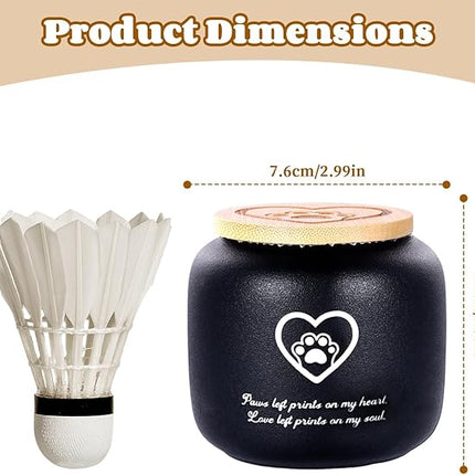 HappyTails Ceramic Pet Ash Urn for Small/Medium Cats & Dogs, Funeral Cremation Urn, Memorial Keepsake Decorative Urns