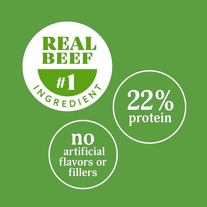 Milo's Kitchen Homestyle Dog Treats, Beef Sausage Slices, 10 Ounce, High Protein, No Artificial Flavors