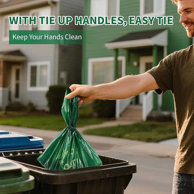 125 Bulk Pack Extra Large Dog Poop Bags for A&H Swivel Bin Pooper Scooper, Pet Waste Bags with Handle for Dog Poop Cat Litter, Heavy Duty Leakproof Unscented