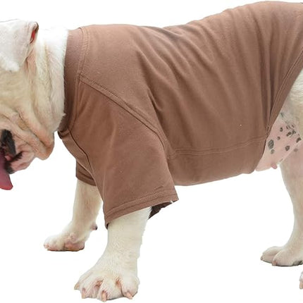 Lovelonglong Bulldog Clothes Dog Clothing Blank T-Shirt Tee Shirts for French Bulldog English Bulldog American Pit Bull Pugs 100% Cotton Skin Care Coffee B-S