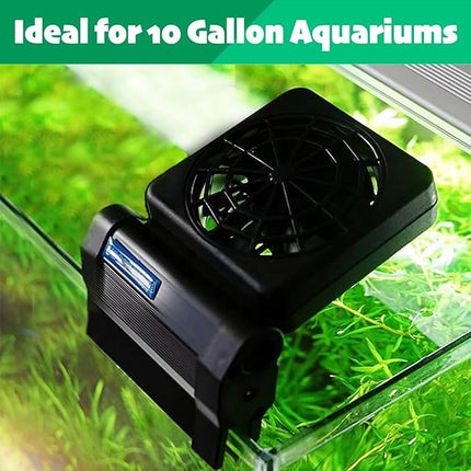 Aquarium Chiller, Fish Tank Cooling Fan System for Salt Fresh Water, 2 Variable Speed, Wide Angle Adjustable (1-Fan)