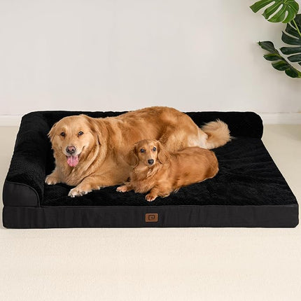EHEYCIGA Memory Foam Dog Bed XLarge Sized Dogs, Extra Large Dog Bed Orthopedic with Washable Removable Cover, Waterproof XL Pet Bed Couch for Crate, 41x27x6 Inches, Black