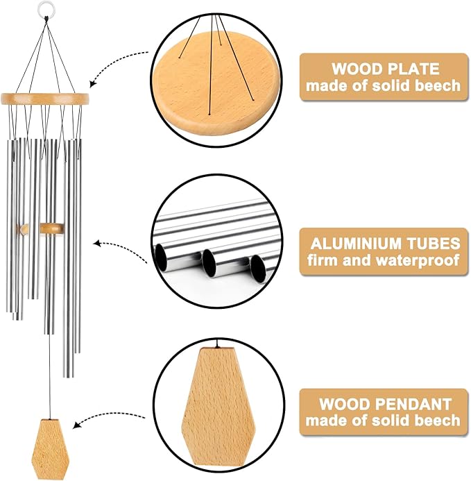 Dog Memorial Gifts Wind Chime, Memorial Gift for Loss of Pet Cat, Loss of Doggy Sympathy Gift, in Memory of Dog Cat Passing Away Remembrance Bereavement, Grieving Pet Owner