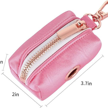 Lionet Paws Cute Dog Poop Bag Holder for Leash, Silk Bag Dispenser, Matching Collar