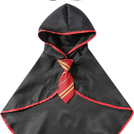 Halloween Dog Costume Pet Wizard Shirt Cat Soft Clothes for Dogs Cats Soft Hoodies with Glasses (X-Large)