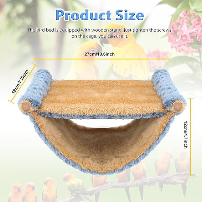 BWOGUE Winter Warm Bird Nest Bed Hanging Hammock Snuggle Hut Parrot House Tent Toy Bird Cage Perch for Parakeet Budgies Cockatiels Lovebird Cockatoo Finch Hamster Chinchilla Guinea Pig