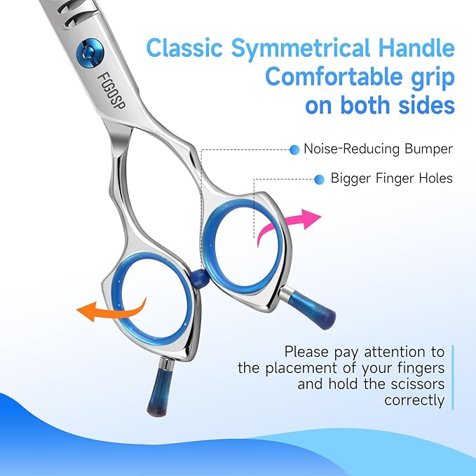 Chunkers Dog Grooming Scissors Professional Thinning Shears for Dogs Trimming 70% Thinning Rate 19 Teeth Symmetric Handle for Pet Groomers or Family DIY Use