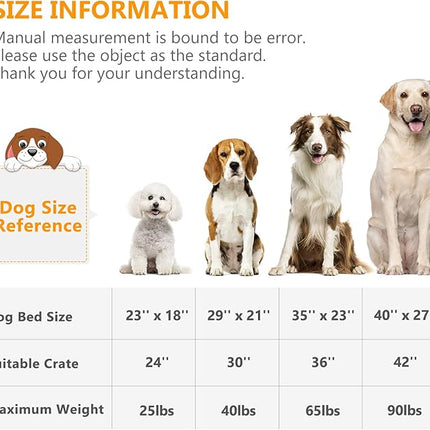 Dog Bed Kennel Pad Washable Anti-Slip Crate Mat for Medium Dogs and Cats (30-inch)