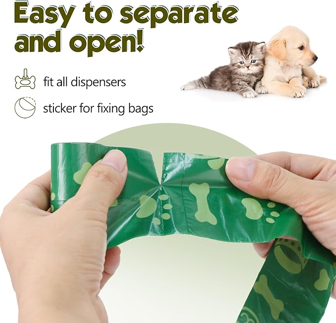 Dog Poop Bags Scented: Leak Proof 34 Rolls Refills 25Bags/Roll Dog Waste Bags With 1 Dispenser - 850 Counts