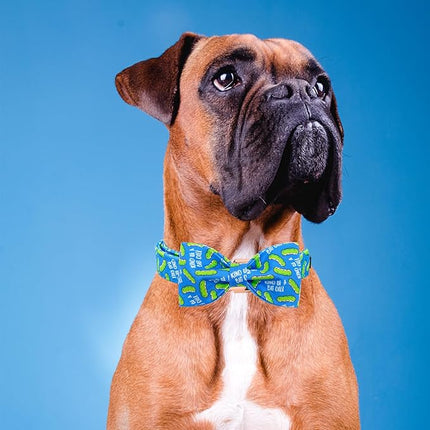 Elegant little tail Dog Collar, Dog Collar with Bow tie, Dill Pickles Print Pet Collars Pet Collar Boy Cute Bowtie Collar Dog for Medium Dogs