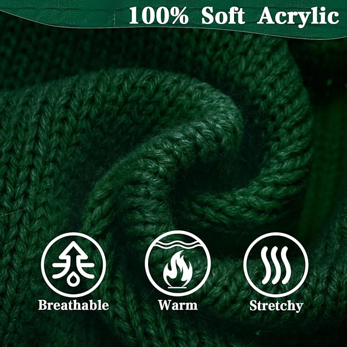 PUPTECK Winter Dog Cat Sweater Coat - Soft Cold Weather Clothes Knitwear for Kitties & Small Dogs Indoor Outdoor Walking Warm, Knitted Classic for Doggies Kitties Girls Boys, Green S