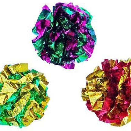 Original Mylar Crinkle Balls Cat Toys - 6 Pack