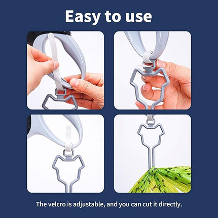 Dalzom® 2Pcs Dog Poop Bag Holder, Waste Bag Holder Carrier for Leash, Dog Poop Bag Dispenser for Walking Running Bicycle Accessory (Gray)