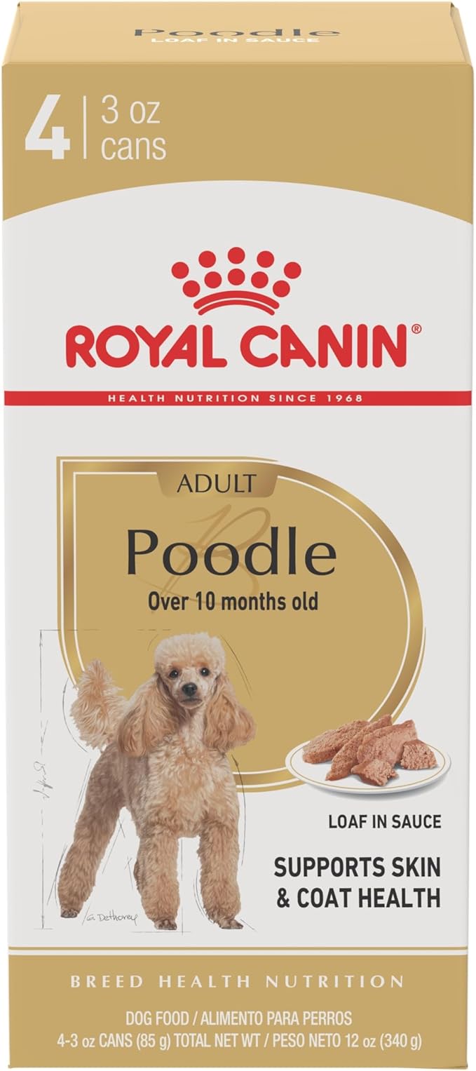 Royal Canin Poodle Adult Breed Specific Wet Dog Food, 3 oz can 4-pack