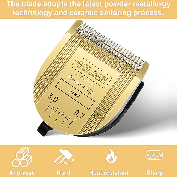 COSYONALL Adjustable Dog Grooming Clipper 5-in-1 Blade Compatible with WAHL Professional Animal Clipper Arco, Bravura, Chromado, Creativa, Figura, and Motion Pet, Dog, and Horse (Gold/1PC)