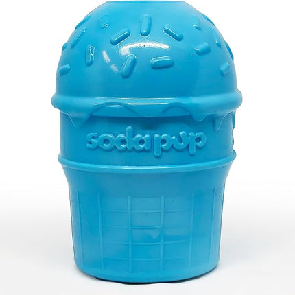 SodaPup Ice Cream Cone – Durable Dog Treat Dispenser & Chew Toy Made in USA from Non-Toxic, Pet Safe, Food Safe Natural Rubber Material for Mental Stimulation, Problem Chewing, Calming Nerves, & More