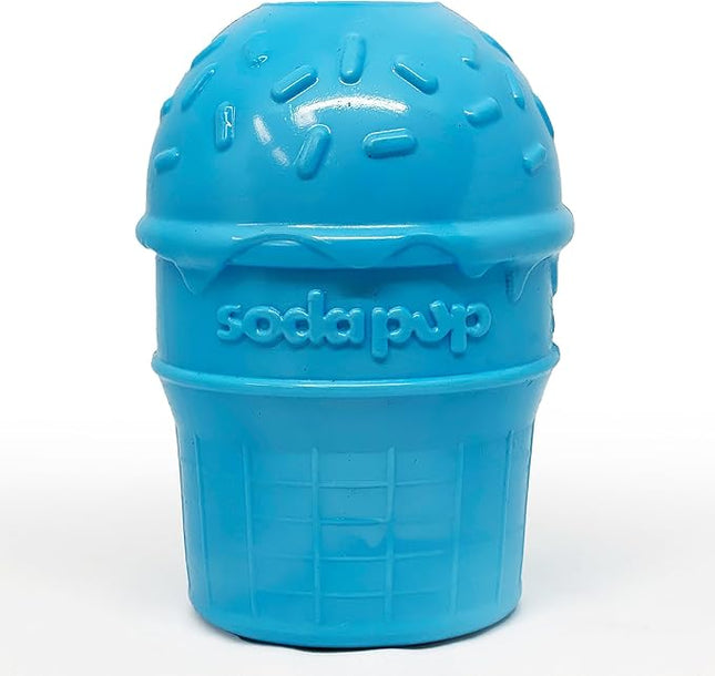 SodaPup Ice Cream Cone – Durable Dog Treat Dispenser & Chew Toy Made in USA from Non-Toxic, Pet Safe, Food Safe Natural Rubber Material for Mental Stimulation, Problem Chewing, Calming Nerves, & More