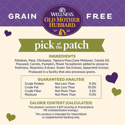Old Mother Hubbard Wellness Pick of the Patch Dog Biscuits, Natural, Training Treats, Pumpkin & Carrot Flavor, Mini Size, (16 Ounce Bag)