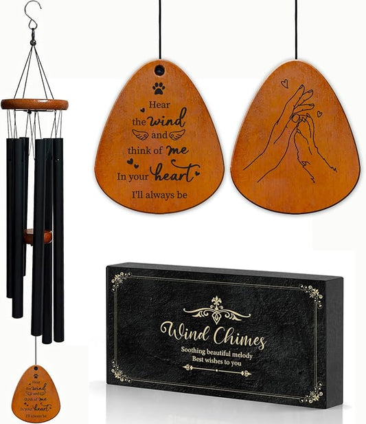 Pet Memorial Wind Chimes Dog Memorial Gifts Loss of Pet Sympathy Gift Sympathy Bereavement Gifts in Memory of Dog Cat Wind Chimes for Outside Remembrance Gift