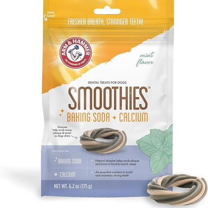 Arm & Hammer for Pets Ringers Dental Treats for Dogs | Dental Chews Fight Bad Dog Breath, Plaque & Tartar Without Brushing | Fresh Mint Flavor, 5 Count