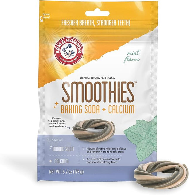 Arm & Hammer for Pets Ringers Dental Treats for Dogs | Dental Chews Fight Bad Dog Breath, Plaque & Tartar Without Brushing | Fresh Mint Flavor, 5 Count