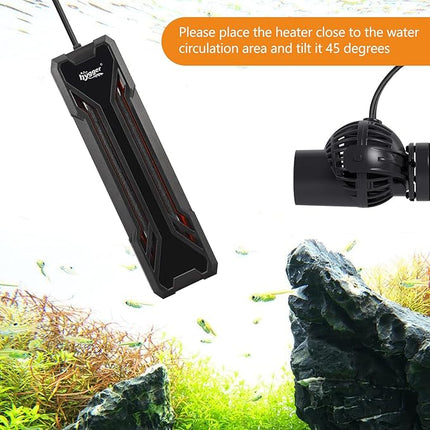hygger Aquarium Heater 300W/500W/800W/1000W, Submersible Fish Tank Heater with Digital LED Controller and Intelligent Leaving Water Automatically Stop Heating System, for Freshwater and Saltwater