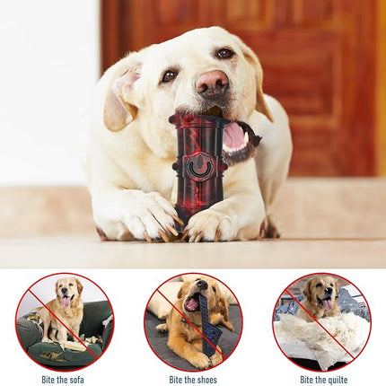 Indestructible Chew Toy for Aggressive Large Medium Breed Dogs - Squeaky, Interactive, Tough Durable Toothbrush for Dog Birthday