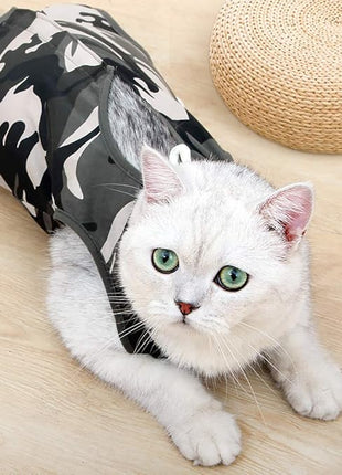 Cat Recovery Suit for Male and Female Surgical Post Surgery Soft Cone Onesie Shirt Clothes Neuter Licking Protective Diapers Outfit Cover Kitten Spay Collar(S, Camouflage)
