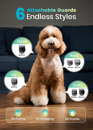 oneisall Dog Clippers for Grooming Thick Hair,Low Noise Dogs Grooming Kit with Detachable Stainless Steel Blade,Dog Shaver for Thick/Matted/Knotted/Fine/Wave/Curly Hair,PC18