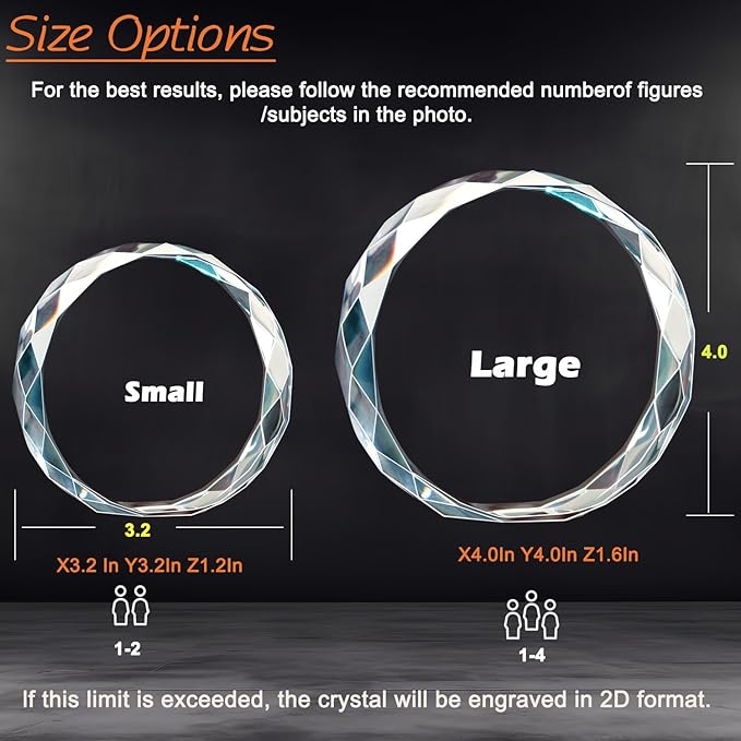 Pet Memorial Gifts for Dogs,Cats,Personalized 3D Crystal Photo,Custom 3D Pictures,Dog Memorial Gift,3D Laser Etched Picture, Customized Gifts,Personalized Photo Gifts