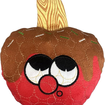 Bite Force -Durable & Strong Dog Toy Candy Apple Buddy with Squeaker, Kevlar-Reinforced for Aggressive Chewers for Small Medium Large Dogs - red.