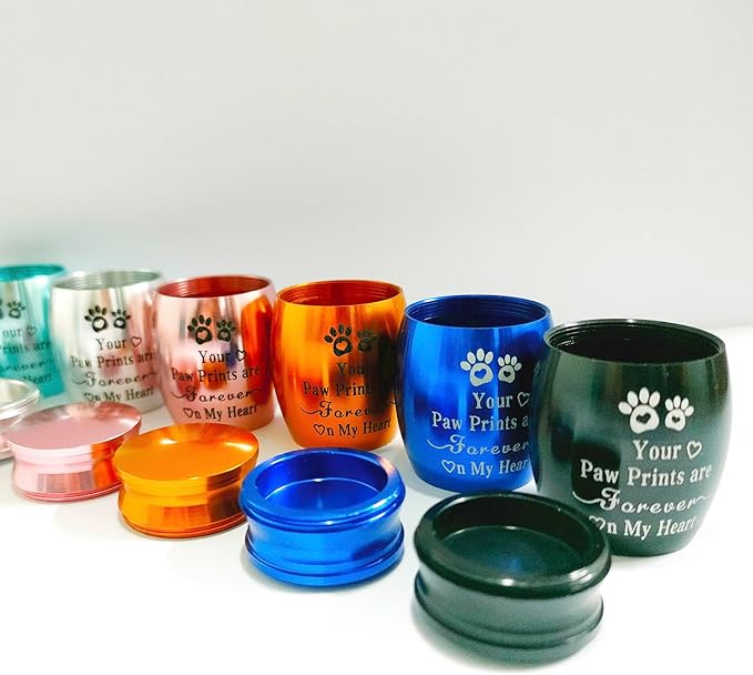 Small Pet Urns for Dogs Ashes Mini Urn Dog Ashes Cremation Keepsake Pet Memorial Urns Gift， Gold