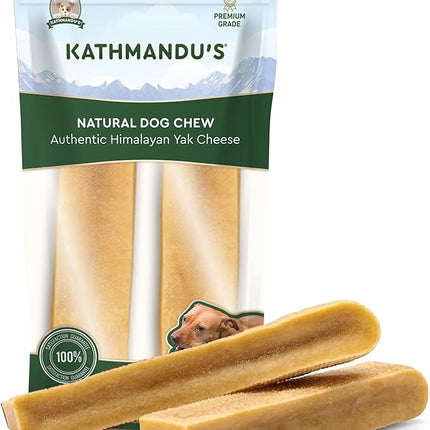 Authentic Himalayan Yak Cheese for Dogs - XLarge (Pack of 2) - Sourced from Pristine Himalayan Foothill, Rawhide-Free, NO preservatives
