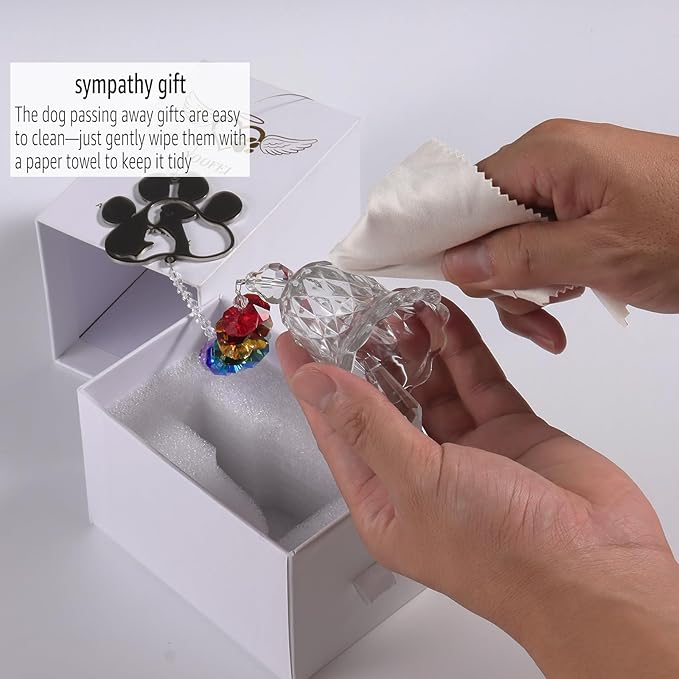 Pet Memorial Suncatcher, Dog Memorial Gifts, for Pet Loss and Pet Sympathy, Thoughtful Bereavement Remembrance Gifts for Dogs and Cats