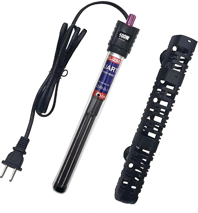 Aquarium Heater 100W/300W/500W Fish Tank Heater Submersible Auto Thermostat Turtle Tank Heater 10-90 Gallon with Protective Sleeve and 3 Suckers