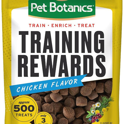 Pet Botanics 20 oz. Pouch Training Reward Soft & Chewy, Chicken Flavor, with 500 Treats Per Bag, The Choice of Top Trainers