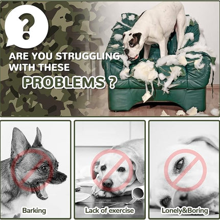 Dog Toys for Aggressive Chewers Large Breed, for German Shepherd, Indestructible Interactive Treat Dog Toys for Large Medium Breeds, Food Grade & Tough Rubber, Fun to Chew, Chase and Fetch (Camo)