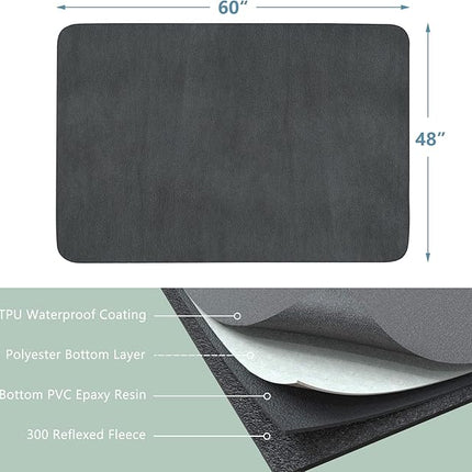 INVENHO Washable Pee Pads for Dogs 60"x48" Reusable Dog Pads Large Upgrade Non-Slip Dog Pee Pads Heavy Absorbency Puppy Pee Pads Quick Dry Whelping Pads/Waterproof Puppy Training Pad